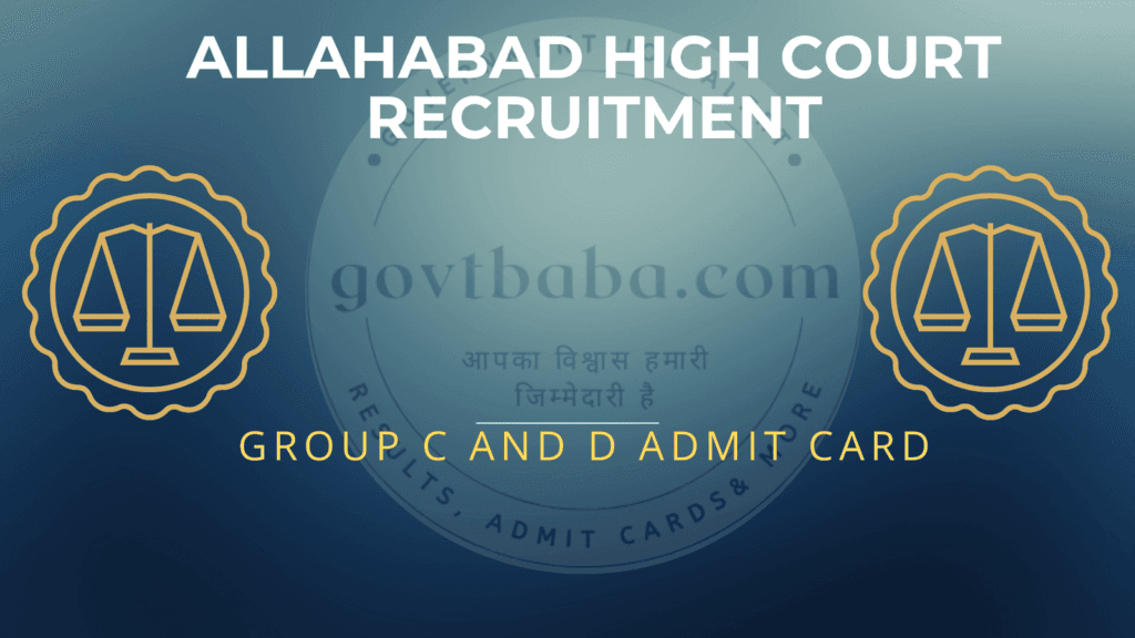 Allahabad High Court Recruitment 2024 25 1 NIACL assistant recruitment 2024 admit card Allahabad High Court Admit Card Group C and D Recruitment 02/2024