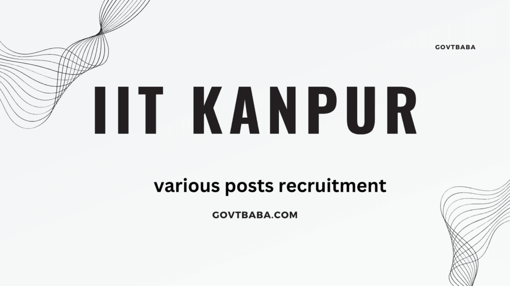 IIT Kanpur various post