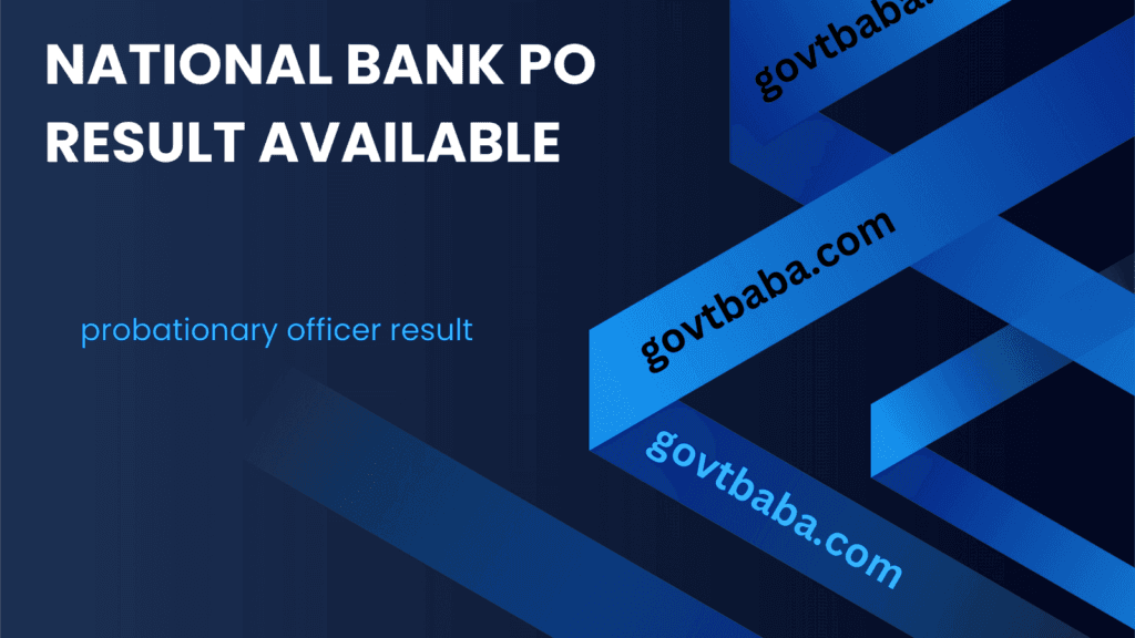 SMALL INDUSTRIAL DEVELOPMENT BANK OF INDIA 1 National Bank PO result National Bank PO result Out 2024