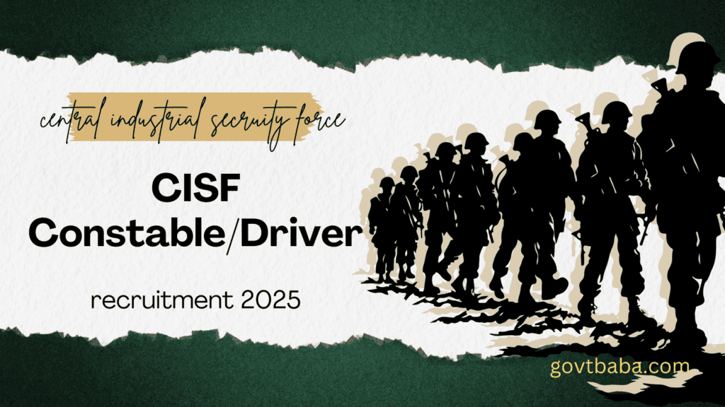 CISF Constable/Driver Online form for 1124