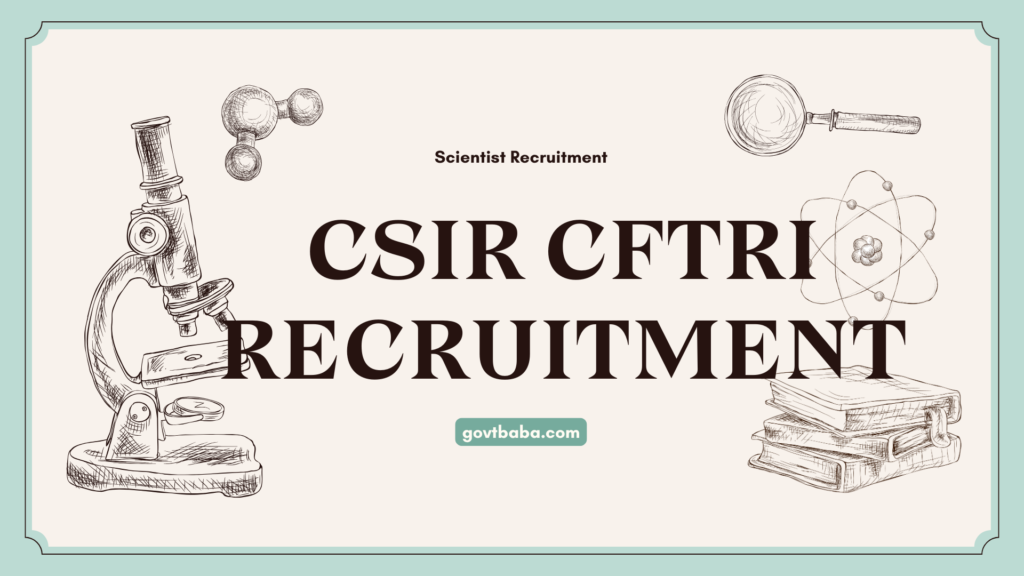 CSIR CFTRI RECRUITMENT 2025